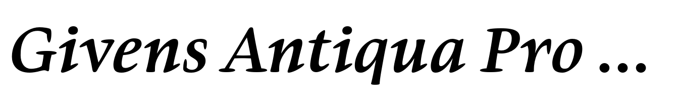 Givens Antiqua Pro Bold Italic